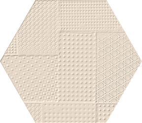 8x7" Sixty Sabbia Timbro Hexagon Porcelain Tile