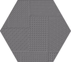 8x7" Sixty Cenere Timbro Hexagon Porcelain Tile