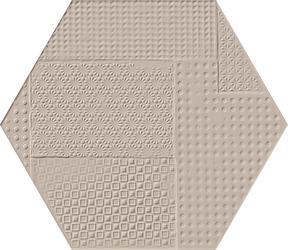 8x7" Sixty Fango Timbro Hexagon Porcelain Tile