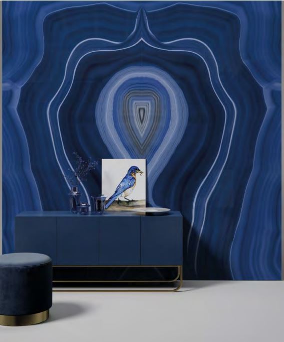 Agata-Blue 64" x 128" (12 MM) Book Matched Porcelain Slabs