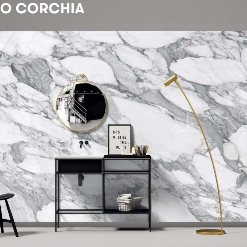 Arabescato Corchia  64" x 128" (12 MM) Book Matched Porcelain Slabs