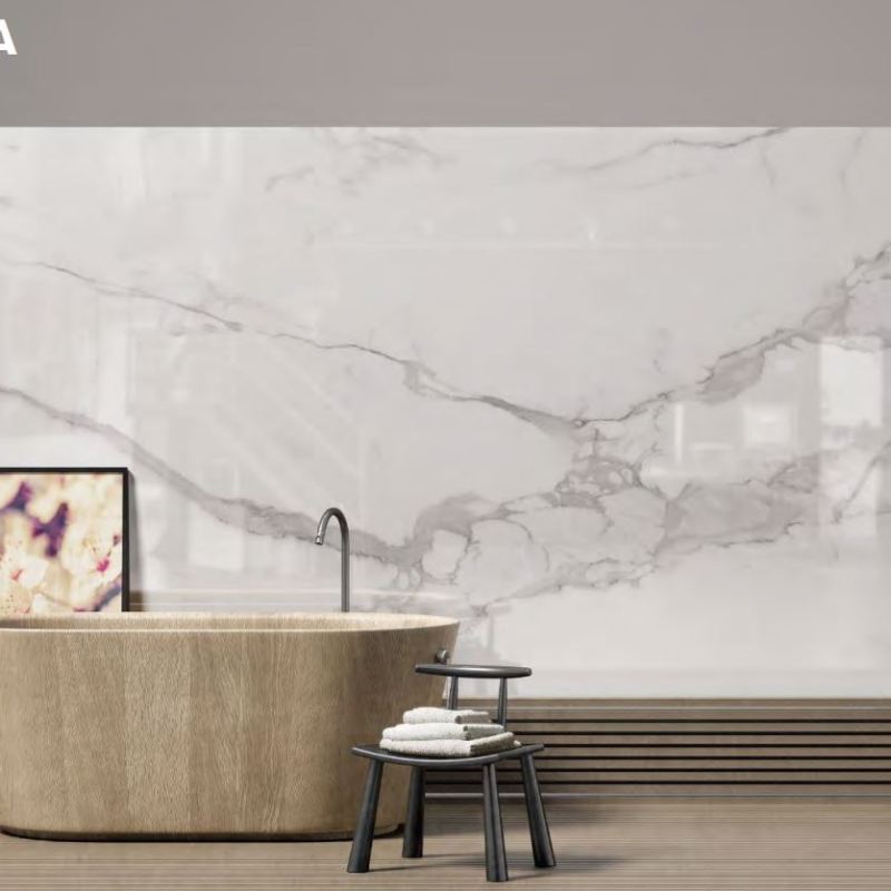 Calacatta   64" x 128" (12 MM) Book Matched Porcelain Slabs