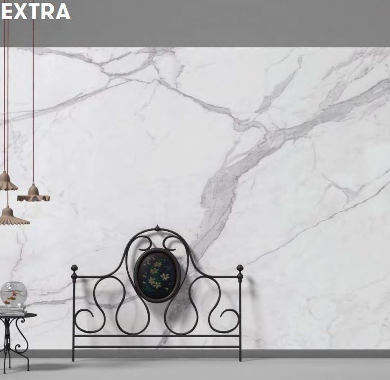 Statuario-Extra 64" x 128" (12 MM) Book Matched Porcelain Slabs