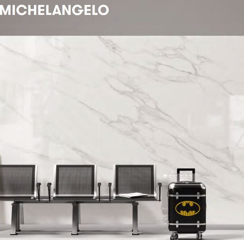 Statuario Michelangelo  64" x 128" (12 MM) Book Matched Porcelain Slabs