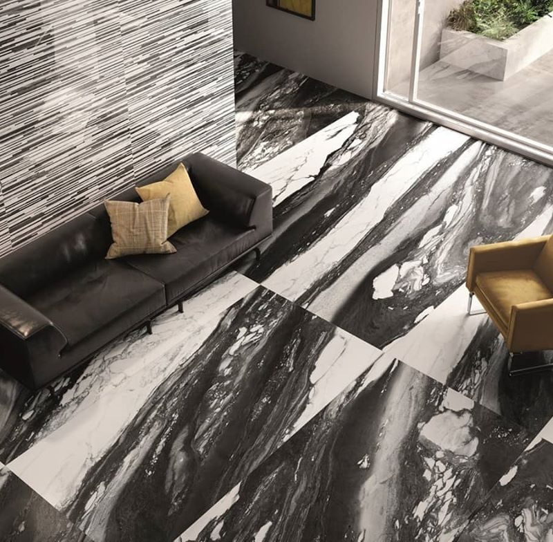 24x48 Calacatta Renoir & 24x48 Renoir Decor Porcelain Tile