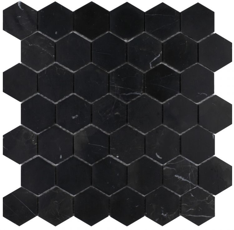 Hexagon Marquina 2 x 2 Honed