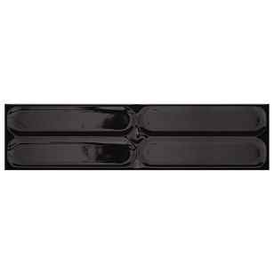 4x16" Station Deco Black Glossy Ceramic Tile