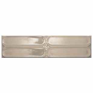 4x16"  Station Deco Putty Glossy Ceramic Tile